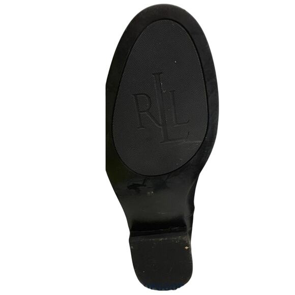 Ralph Lauren Black Leather Riding Boots 9B - Picture 2 of 6